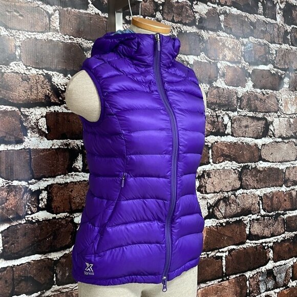 Kathmandu Puffer Vest Hood X Series Purple Size AU 6 US 4 - Picture 8 of 17